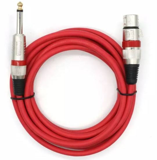 High Grade 2m Red Low Noise Wire XLR Microphone Cable
