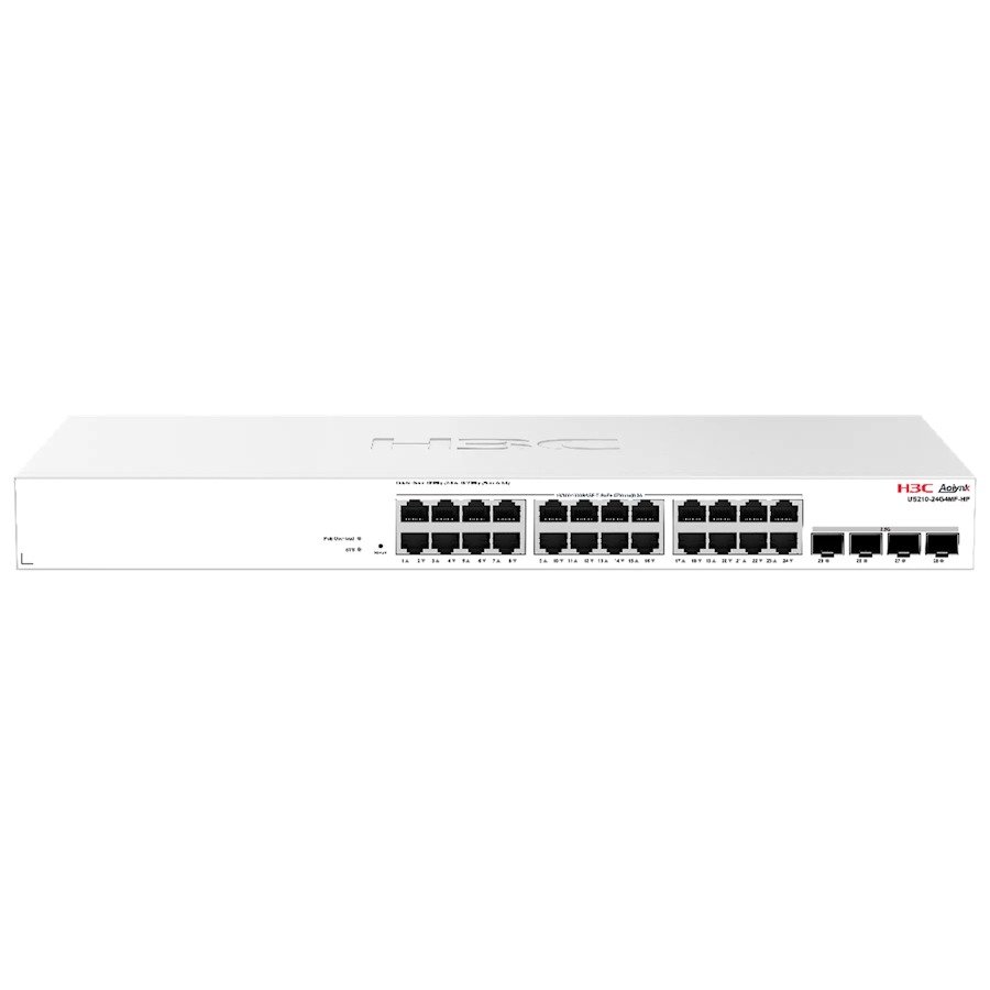 H3C Aolynk US210-24G4MF-HP, 24 Port Giga POE+ 370W...