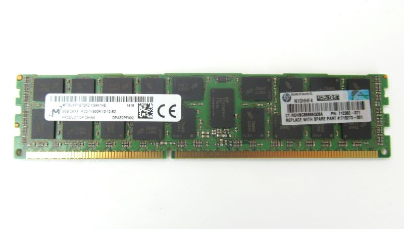 HP 8GB (1x8GB) Dual Rank x4 PC3-14900R (DDR3-1866) Registered CAS-13 Memory Kit