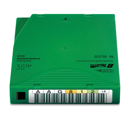 HPE LTO-8 Ultrium 30TB RW Custom Labeled Library Pack 20 Data Cartridges with Cases  