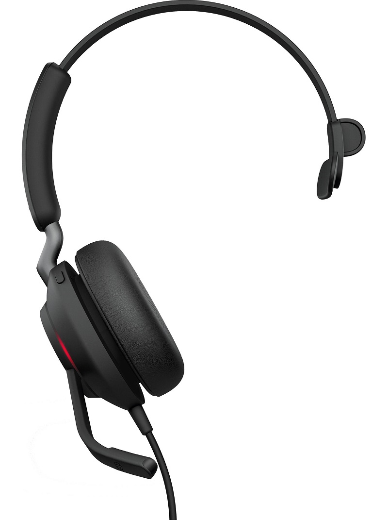 Jabra Evolve2 40 Mono Wired On-Ear Headset (Microsoft Teams, USB Type-A, Black)