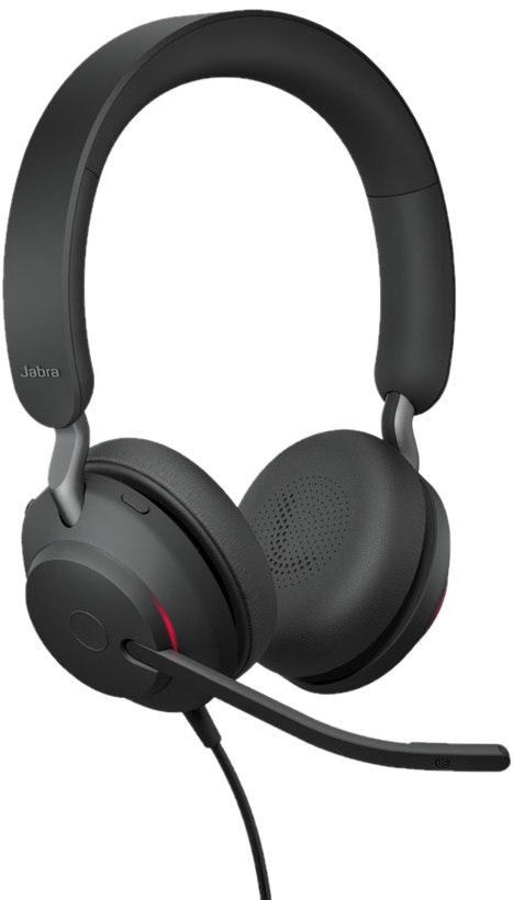 Jabra Evolve2 40 Stereo Wired On-Ear Headset (Unified Communication, USB Type-A, Black)