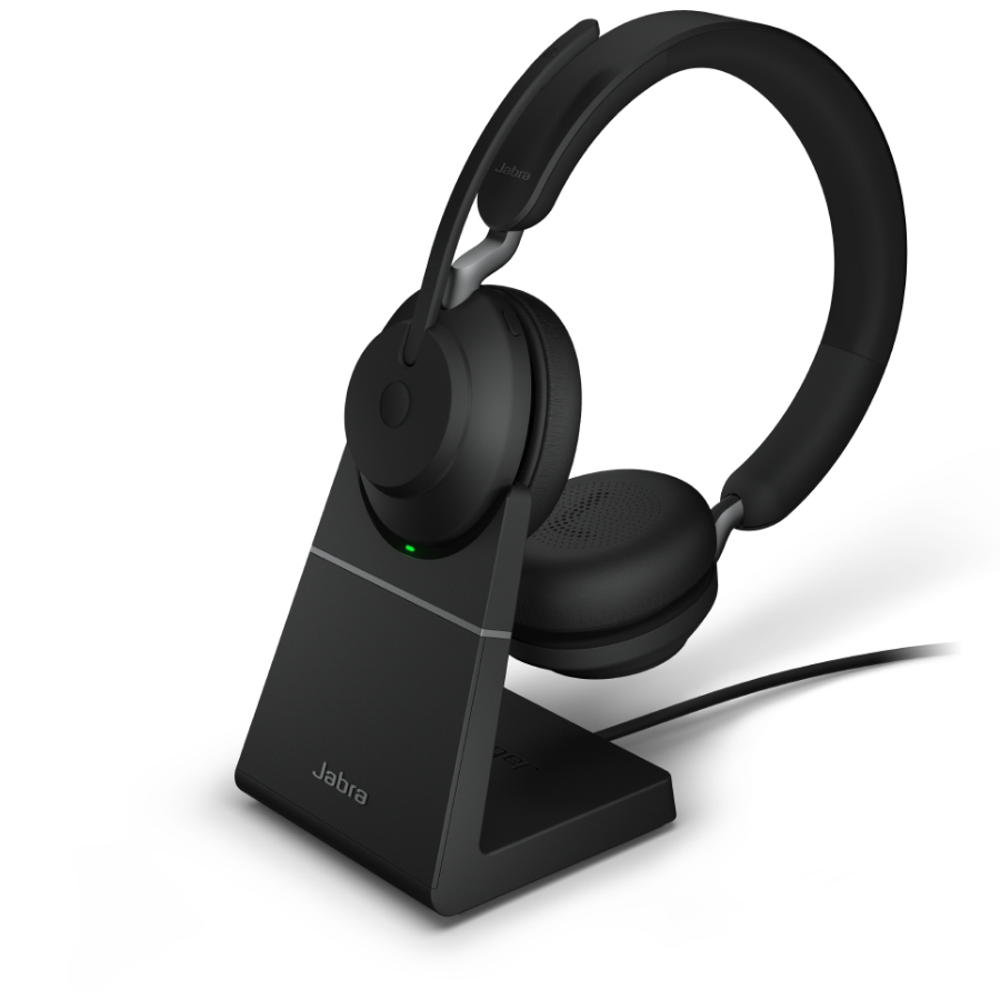 Jabra Evolve2 65 - USB-A MS Stereo with Charging Stand, Wireless Headset- Black 