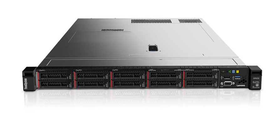 SR630 Xeon Silver 4215R (8C 3.2GHz 11MB Cache/130W) 32GB 2933MHz (1x32GB, 2Rx4 RDIMM), O/B, 930-8i, 1x750W, XCC Enterprise, Tooless Rails