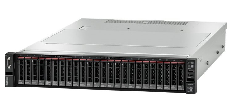 SR650 Xeon Silver 4208 (8C 2.1GHz 11MB Cache/85W) 32GB 2933MHz (1x32GB, 2Rx4 RDIMM), No Backplane, No RAID, 1x750W, XCC Enterprise, Tooless Rails