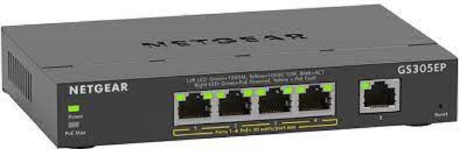 5-Port Gigabit Ethernet Plus PoE Switch (63W)