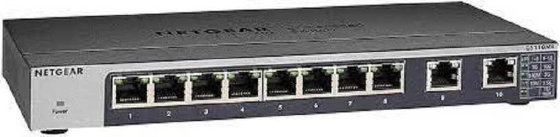 8-Port Gigabit Ethernet Unmanaged Switch with 2-Port 5-Speed 10-Gigabit/Multi-Gigabit