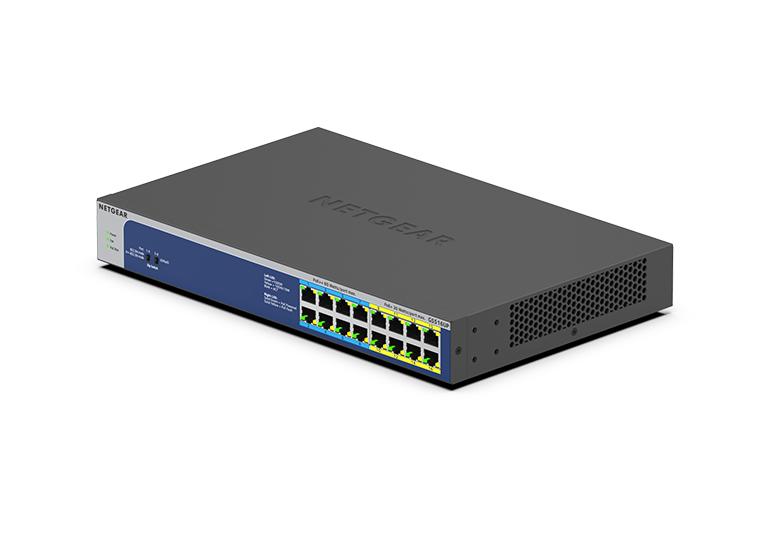 16-Port Gigabit Ethernet High-Power PoE+ Unmanaged Switch with 8-Ports PoE