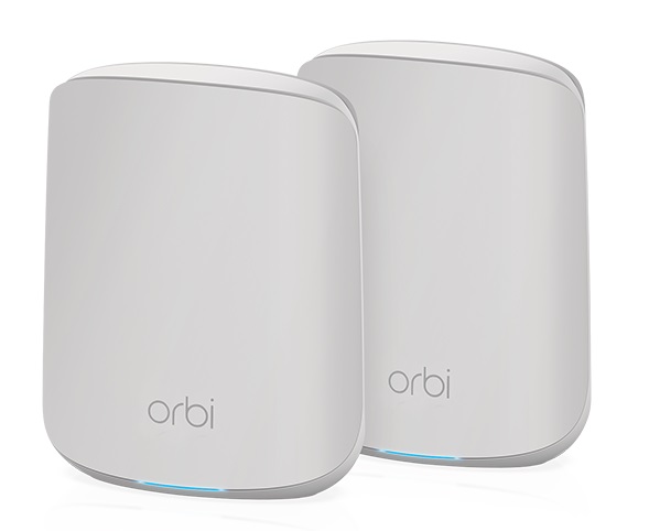 NETGEAR Orbi Dual-Band WiFi 6 Mesh System, AX1800, Router + 1 Satellite, Cover up to 200 sqm