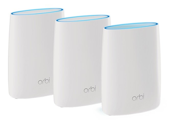 NETGEAR Orbi Tri-band Mesh WiFi System with Advanced Cyber Threat Protection, AC3000, Router + 2 Satellites, Cover up to 525 sqm