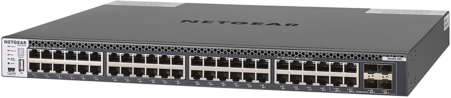 1/10G, L3, 48 Port Stackable switch with 4 SFP+ shared ports