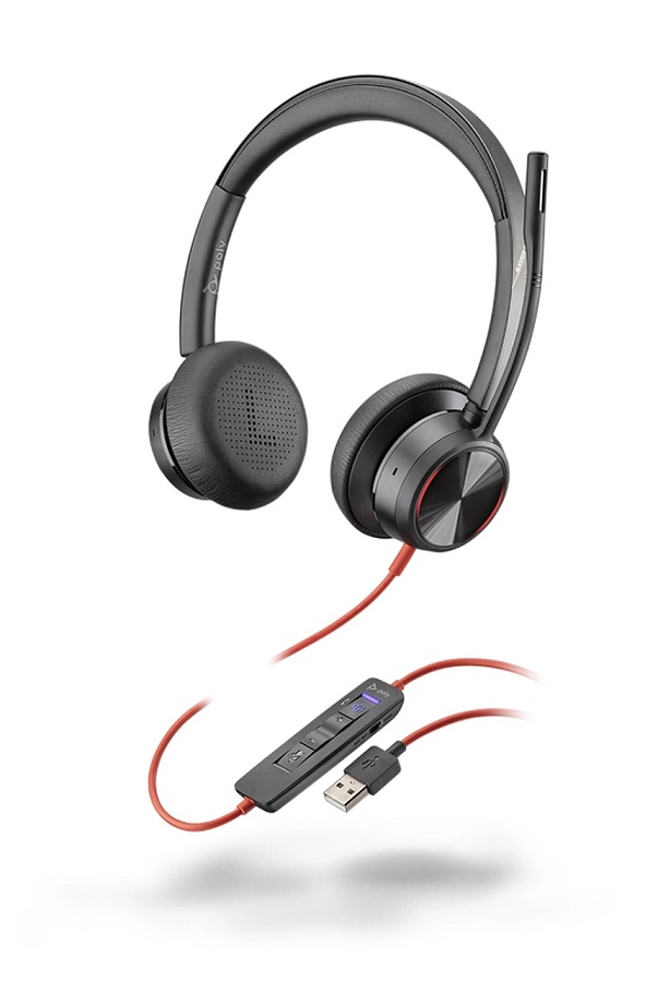 Plantronics Blackwire 8225 On-Ear Stereo Headset (USB Type-A, Microsoft Teams)