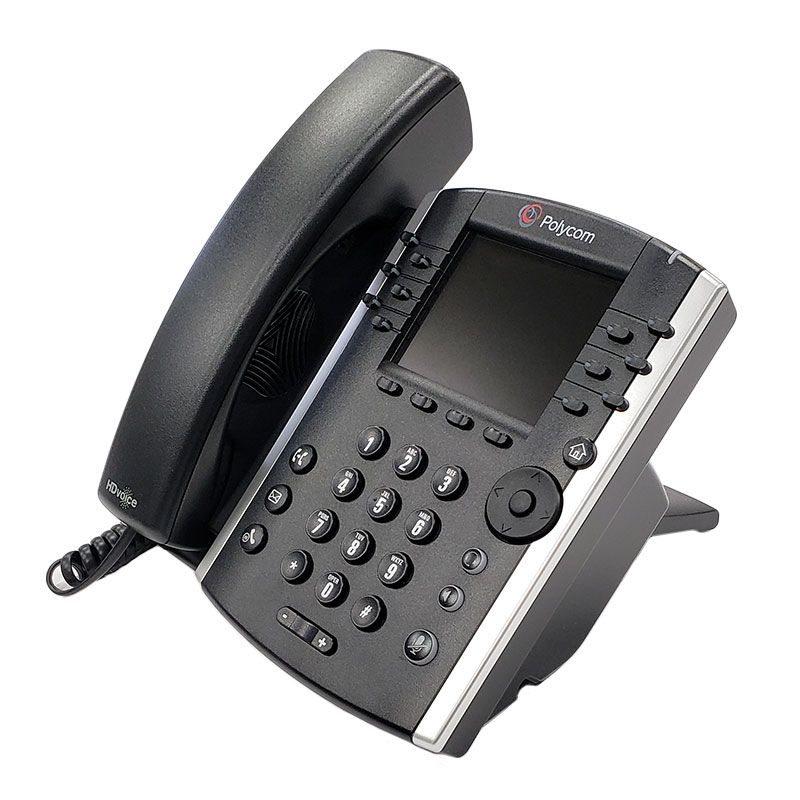 Microsoft Skype for Business/Lync edition VVX 411 12-line Desktop Phone with HD Voice, GigE and Polycom UCS SfB/Lync License. Ships without power supply.