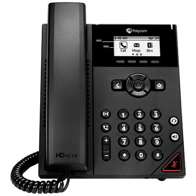 OBi Edition VVX 150 2-line Desktop Business IP Phone with dual 10/100 Ethernet ports. PoE only. Ships without power supply.