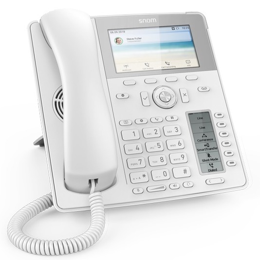 The IP desk phone D785 white,High-resolution colour display4 x 6 ,(24) self-labelling multi-colour LED function keys