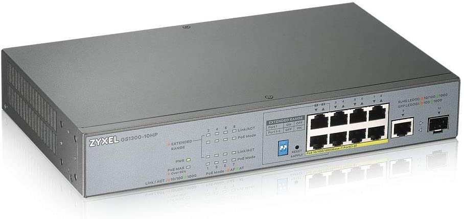 8-port GbE Unmanaged PoE Switch with GbE Uplink