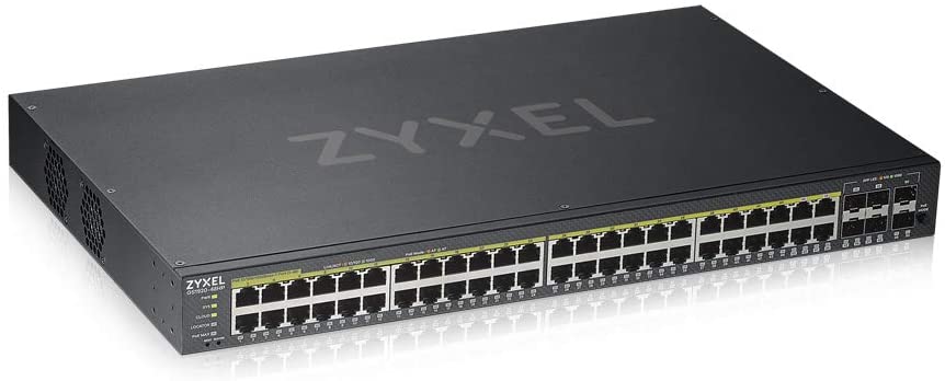 ZyXEL 48-Port Gigabit Ethernet High Powered PoE 375W NebulaFlex Smart Managed Switch | 4X RJ-45/SFP Ports 